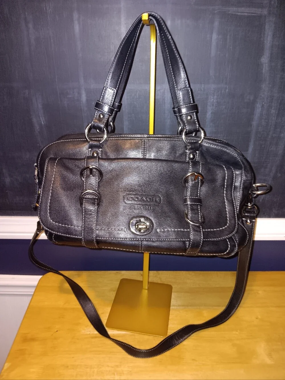 Coach Leather Chelsea Bag With Long Strap
